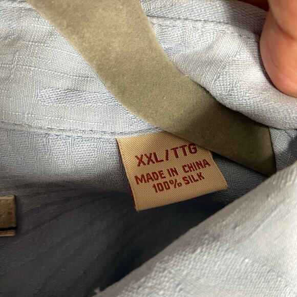 Tommy Bahama 100% Silk Hawaiian Button Up Short Sleeves Shirt Size XXL - Picture 8 of 10